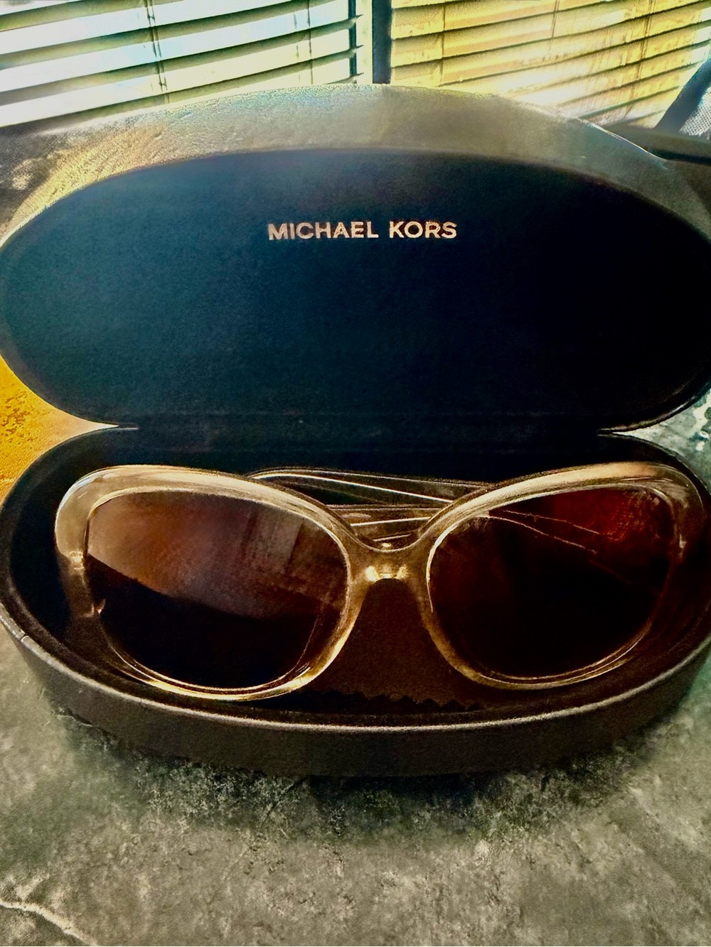 Michael Kors Women's Brown Tortoise Gradient Oversized Sunglasses
